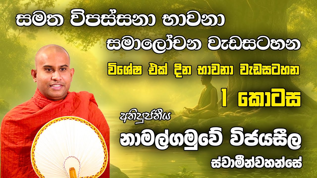 සමත විපස්සනා භාවනා සමාලෝචන වැඩසටහන - පළමු කොටස #suwatha