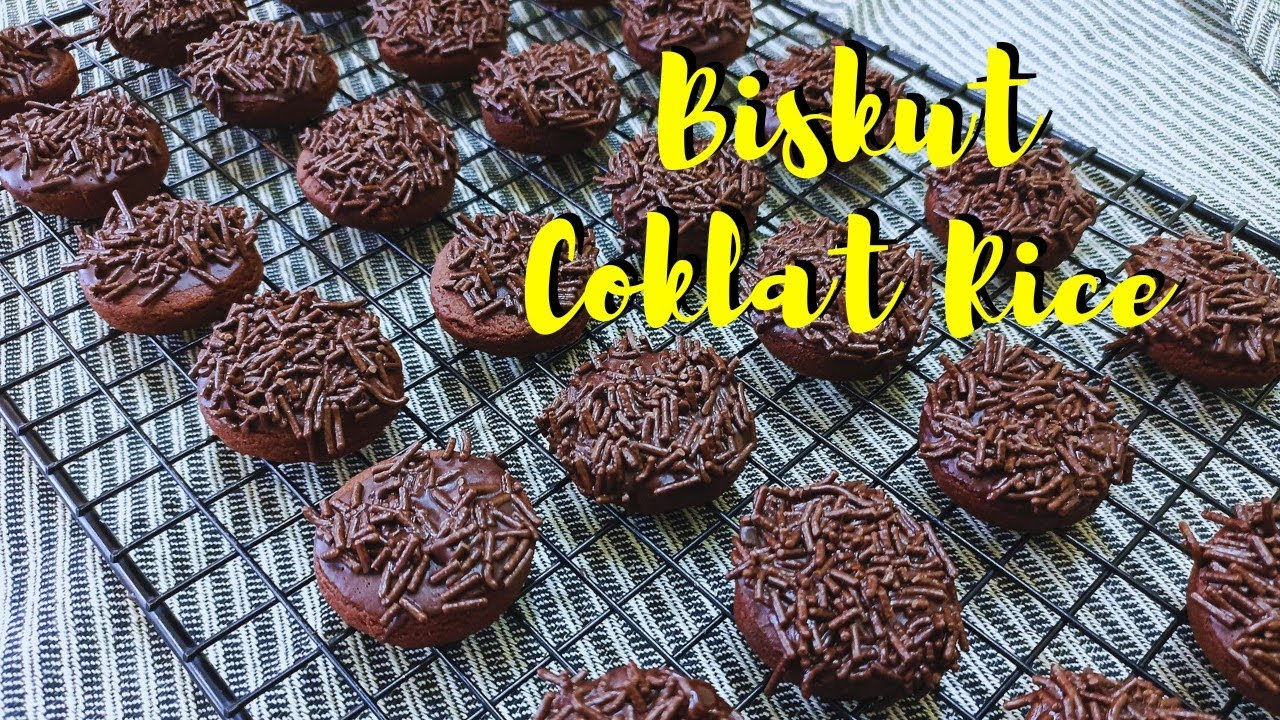 Biskut Coklat Rice Rangup Resepi Mudah / Chocolate Rice Cookies Recipe