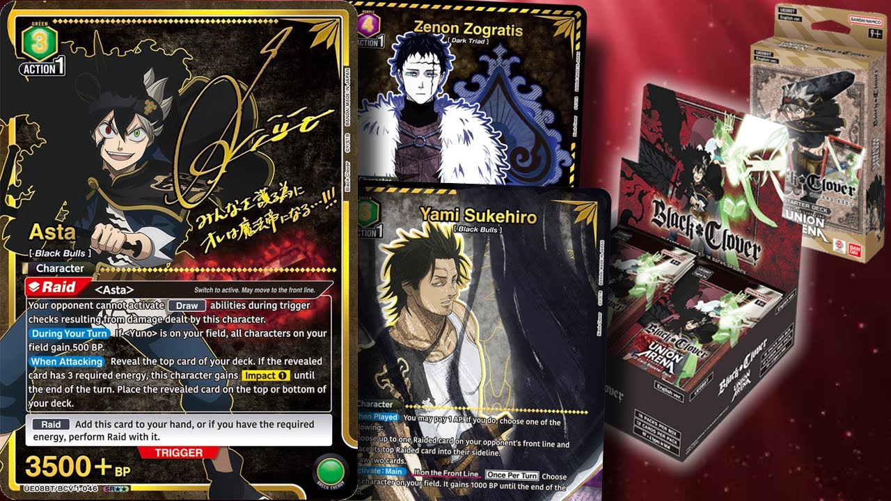 Opening My 1st Black Clover Box & Starter Deck! (Union Arena)