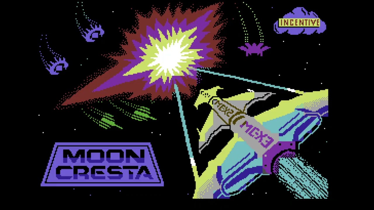C64 Game: Moon Cresta (1985, Incentive Software)