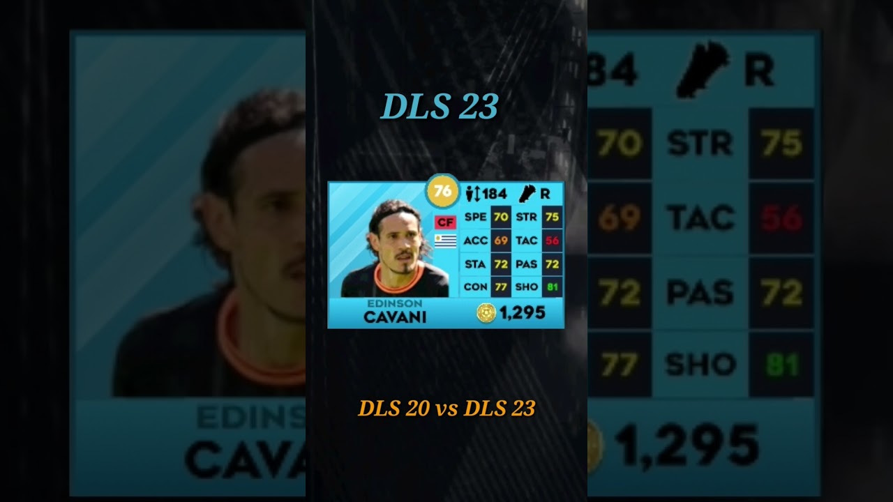 DLS 20 vs DLS 23 player card,