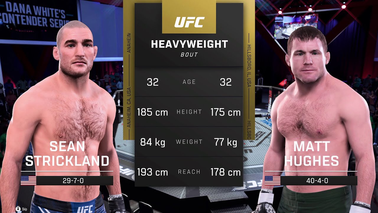 SEAN STRICKLAND v MATT HUGHES / Men's Openweight Tournament Last 256 / UFC 3