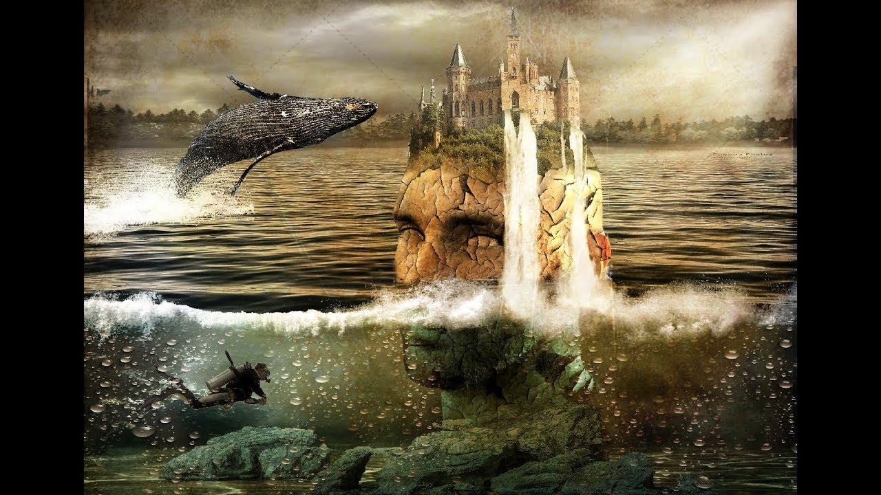 GIMP 2.10.12 Tuto 114: ( Création la tête dans l'eau ) suite et fin
