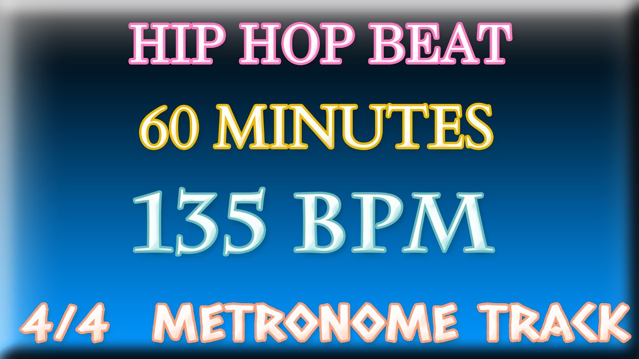 135 BPM Drum Loop - 1 HOUR ~ 4/4 Metronome Beat | HIP HOP Straight Beat - Practice Tool - Drum Beat