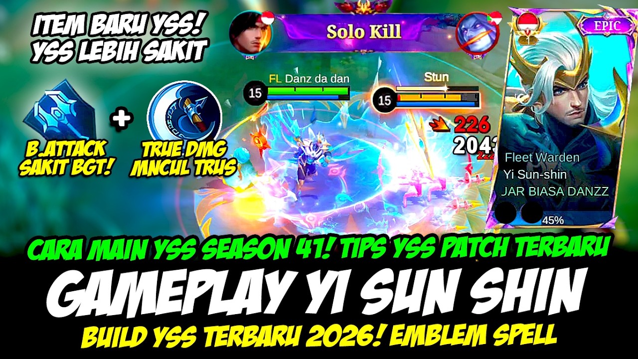 CARA JAGO MAIN YI SUN SHIN SEASON 41 + TIPS YSS TERBARU❗BUILD YSS TERSAKIT 2026❗TOP GLOBAL YSS