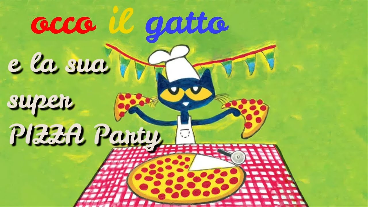 Rocco il gatto e la sua super pizza party Pete the cat di  Kimberly e James Dean libro animato