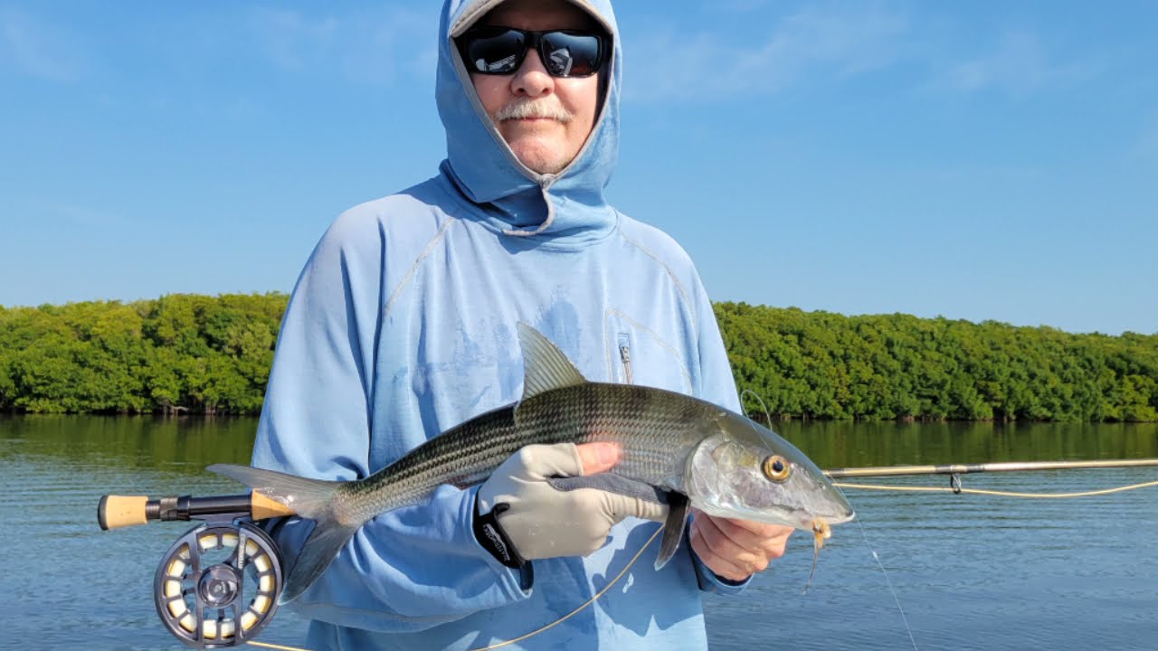 Spring time fly fishing for bonefish in Miami's Biscayne Bay