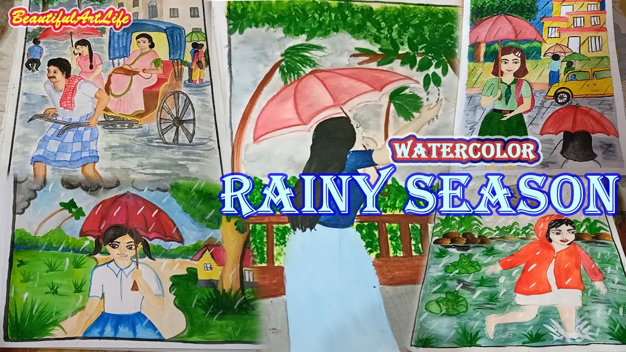 Rainy Season Drawing With Watercolor @beautifulartlife