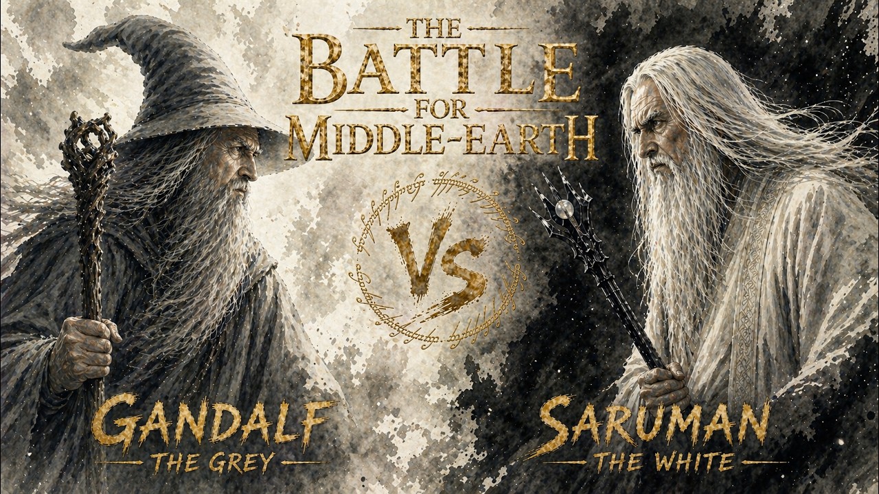 Saruman the White vs Gandalf the (Grey & White)/ The Battle for Middle-Earth/ 4K