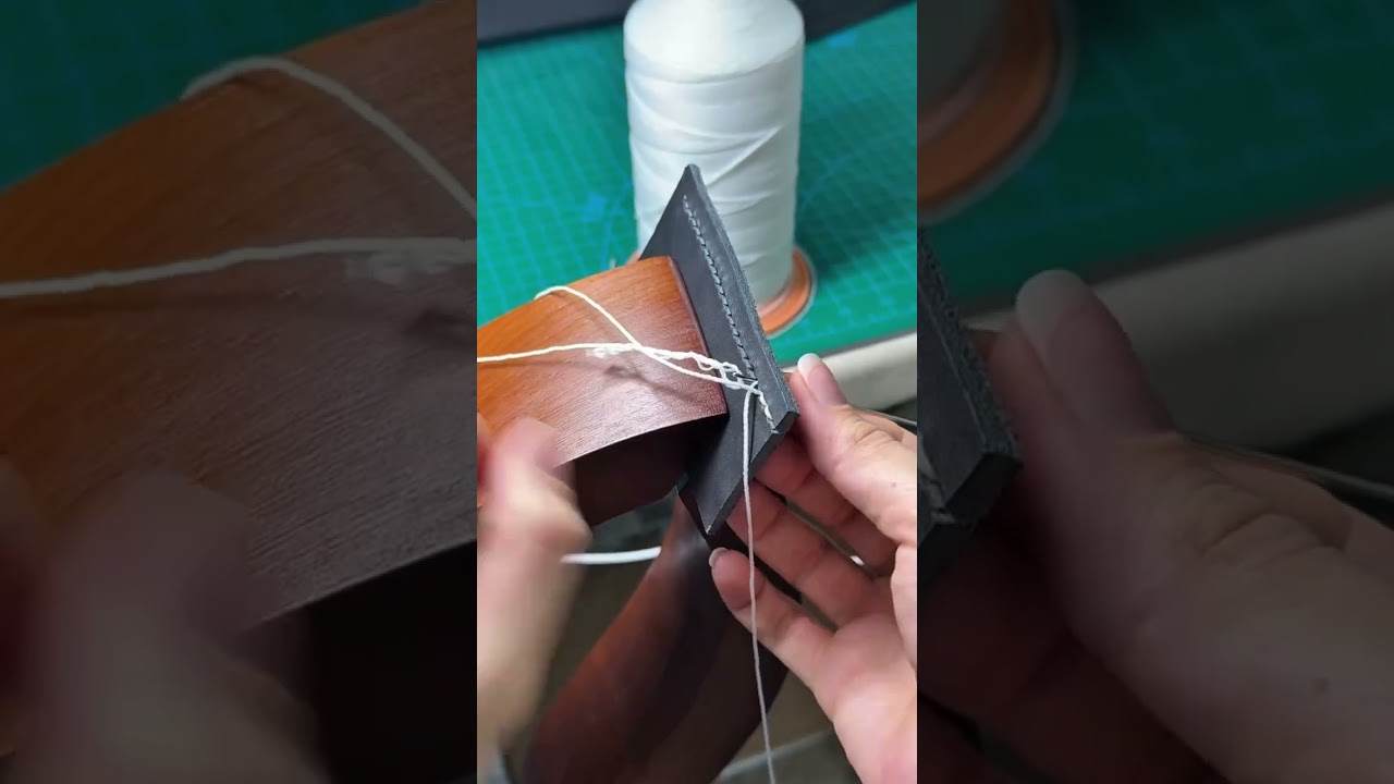 Cómo hacer Punto Guarnicionero en cuero paso a paso 🧵  