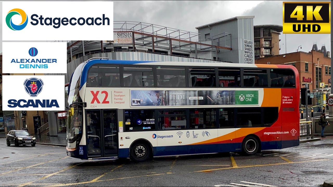 [Stagecoach: X2 Preston to Liverpool] Alexander Dennis Enviro400MMC Scania N250UD (15304/YX67YKX)
