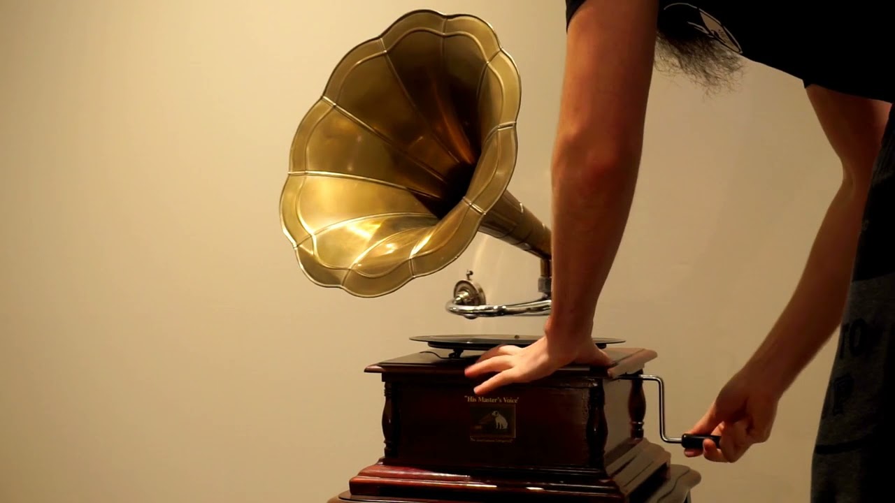 Antique Original Working Gramophone Vintage Player Phonograph Vinyl Recorder Wind up Gramophone