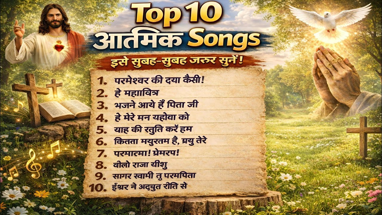 Top 10 आत्मिक गीत 2026 | सुबह-सुबह सुनें और पाएं शांति | Hindi Worship Songs #DailyPrayer#HolySpirit