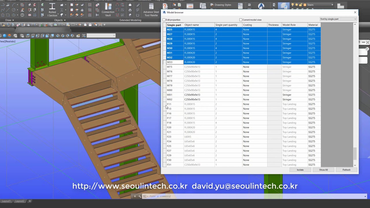 Single part drawing creation with selected objects option.