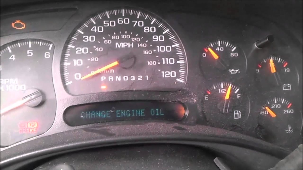 OIL LIFE RESET 2007 CHEVROLET SILVERADO