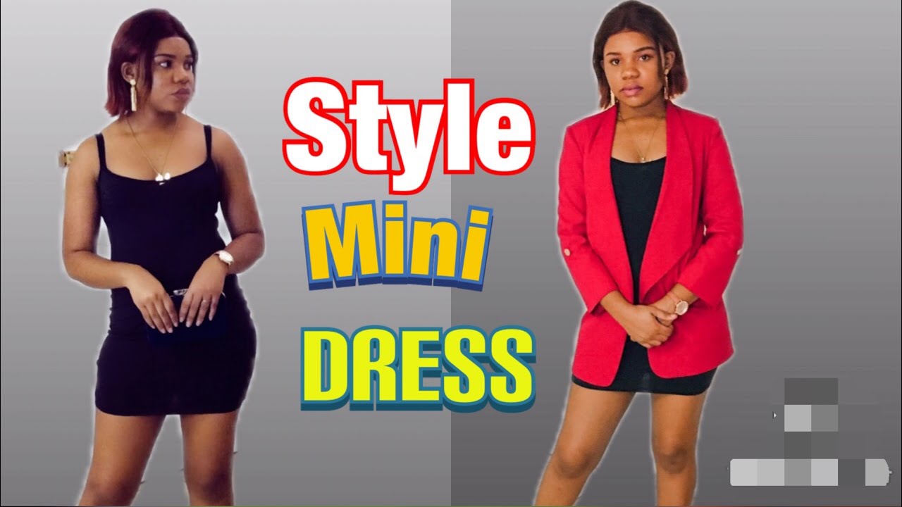 Different ways to style a mini dress// quick way// outfit idea