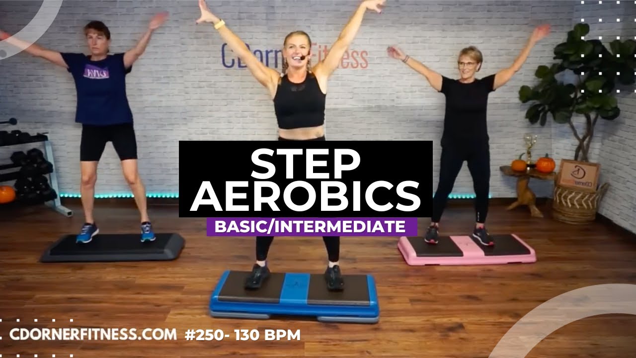 Step Aerobics Workout - Not Boring Basic to Intermediate Step #250 - 130 BPM