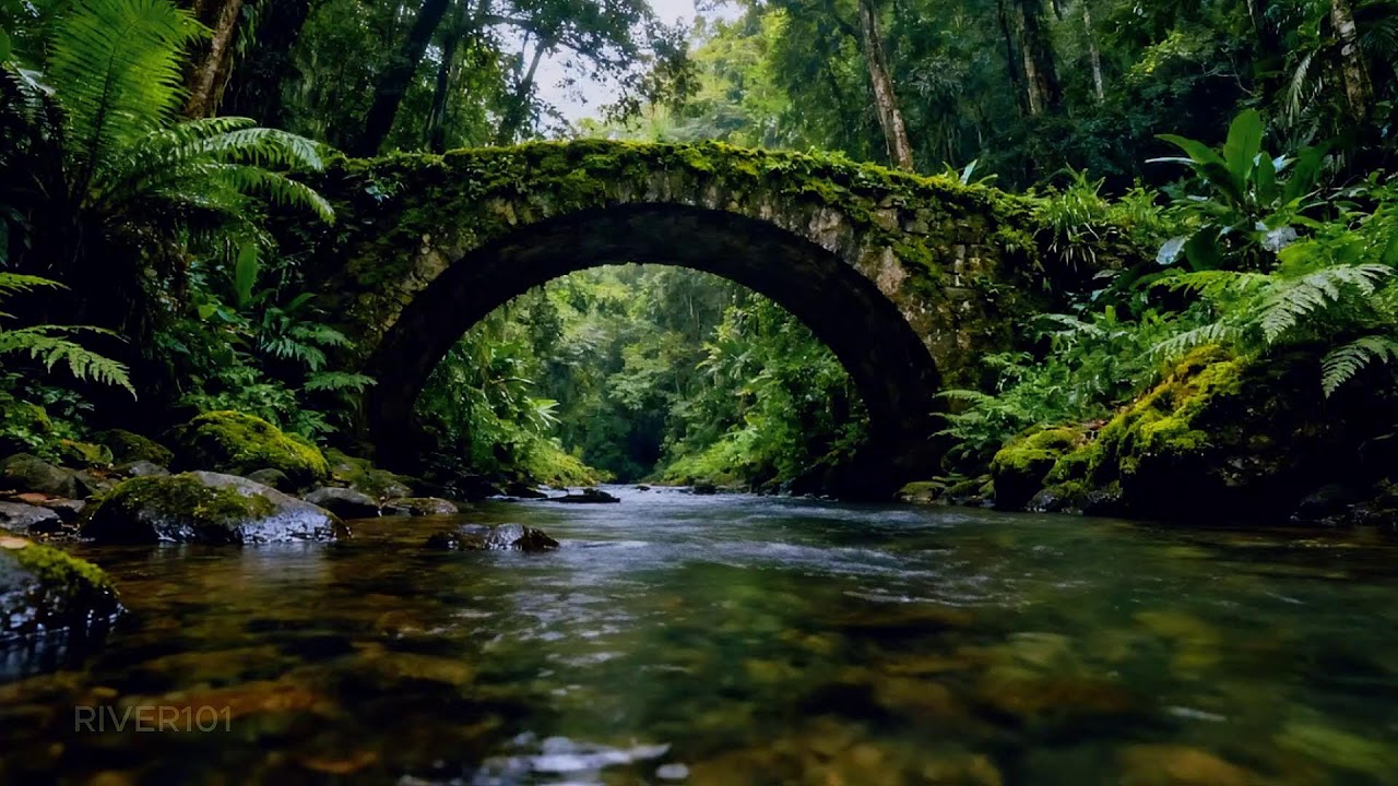 Fall Asleep Fast Tonight  with Relaxing Forest Stream  and  Gentle Birdsong  | Deep Relaxation & Str