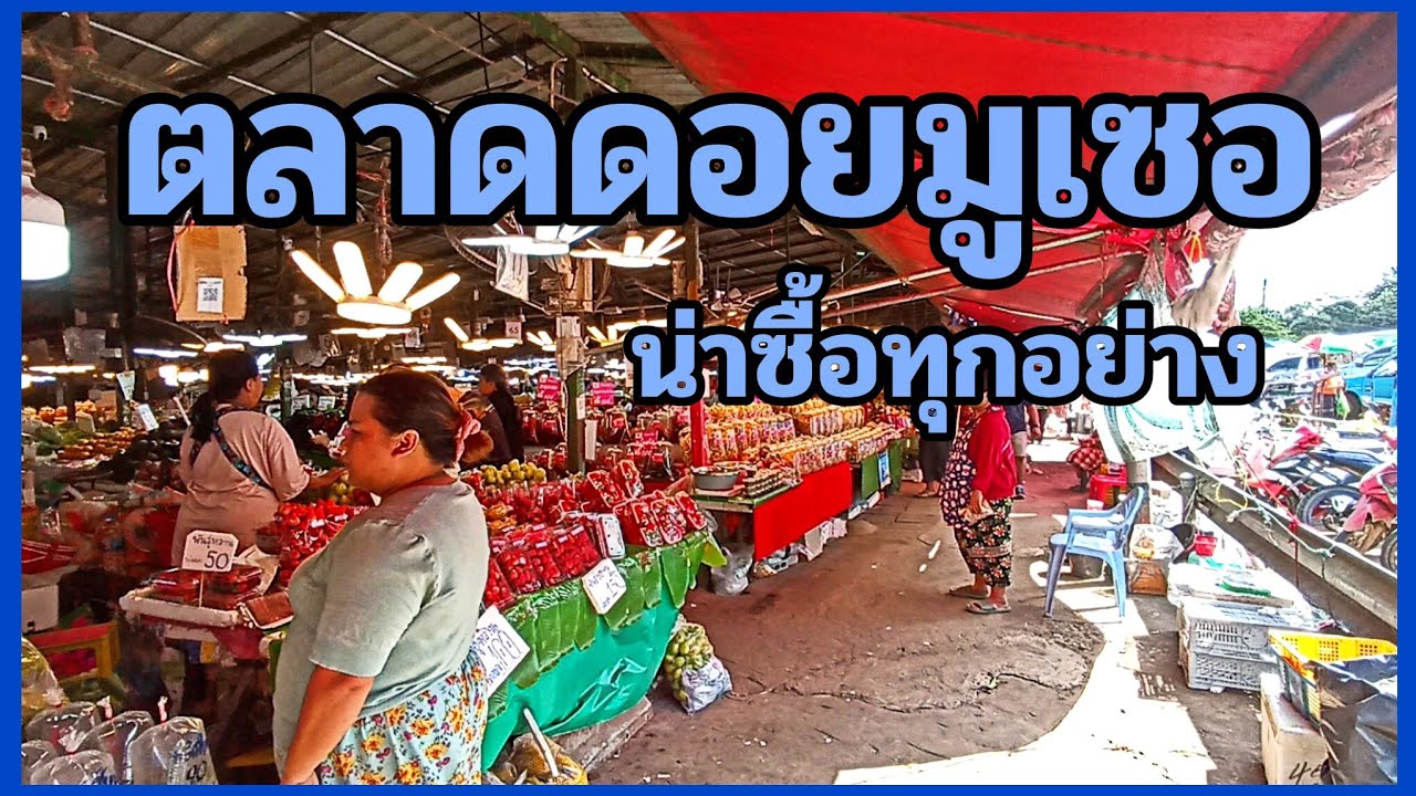 ตลาดดอยมูเซอ แม่สอด ตาก ขายสินค้าการเกษตรสดใหม่ผักผลไม้ราคาถูก นักช้อปไม่ควรพลาด @tachu 