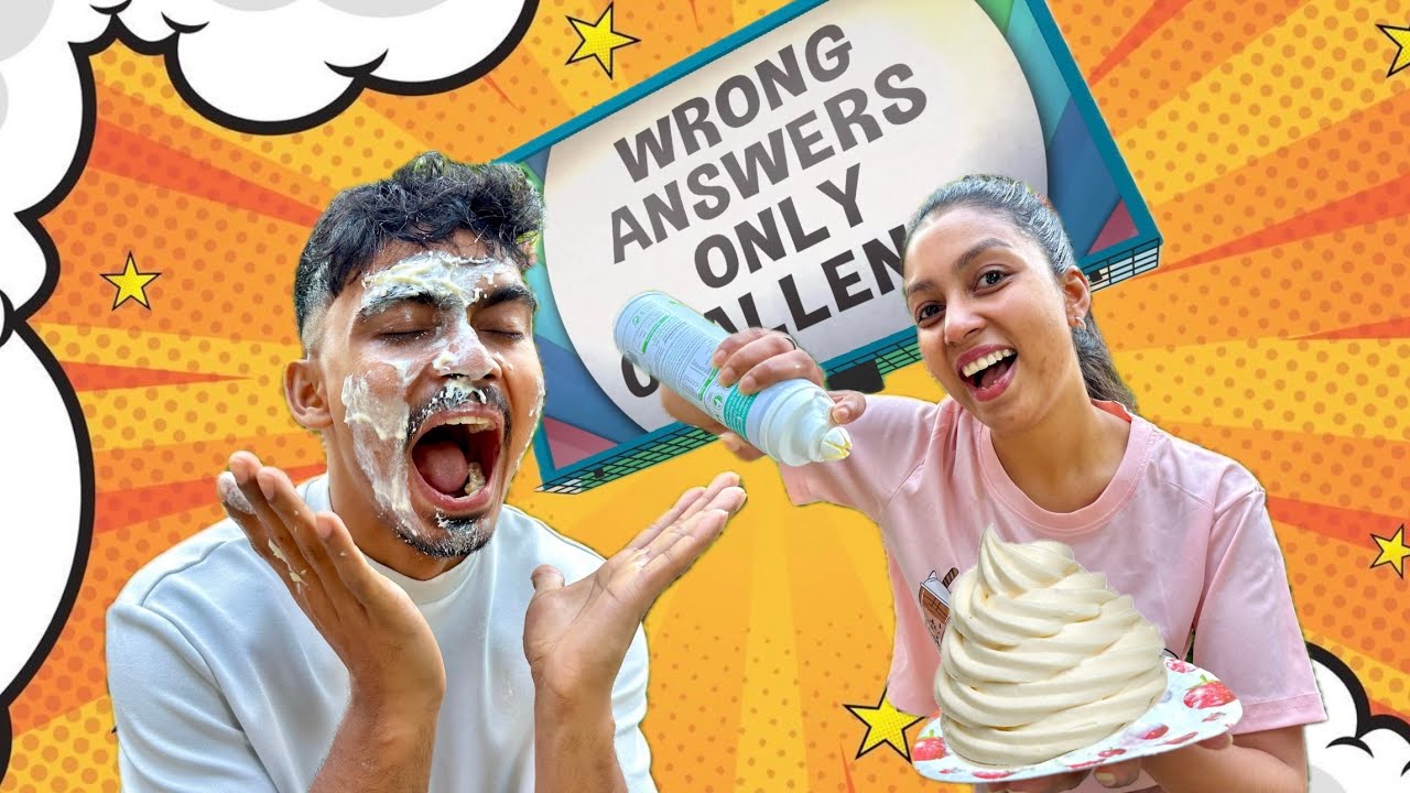 Wrong answers only challenge 😂 සිංහල #couple #trending #lasiru 