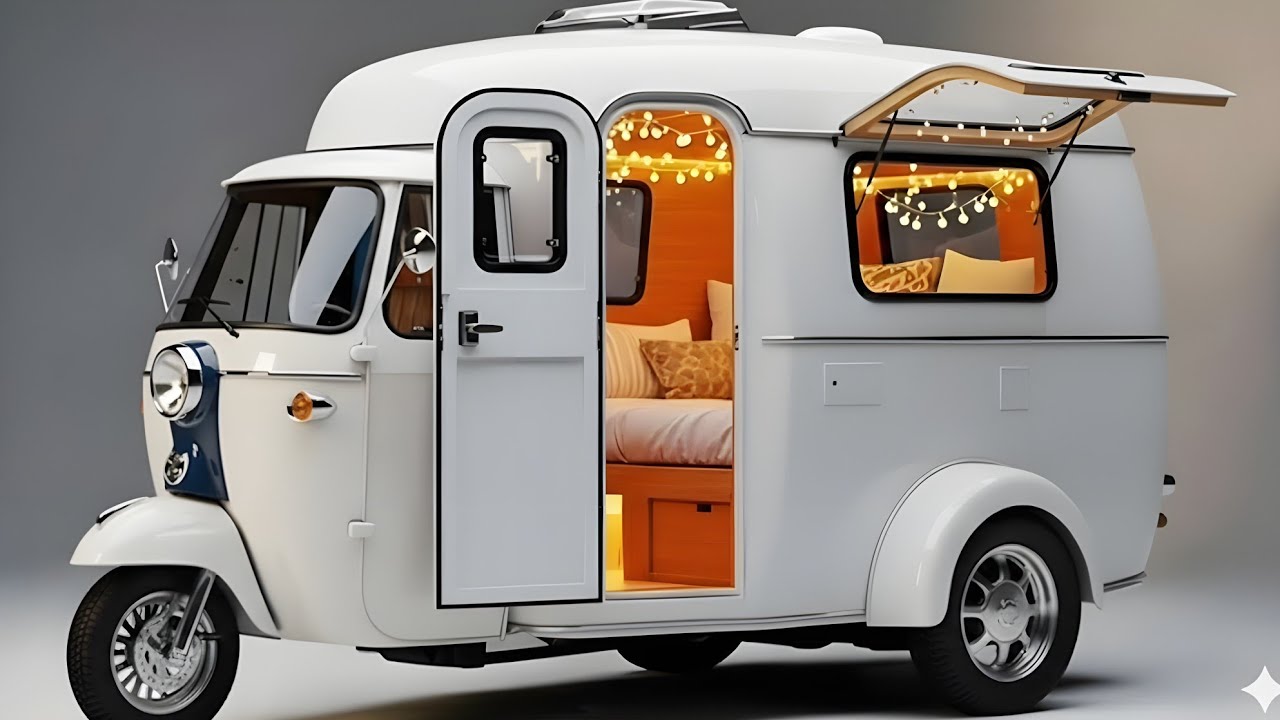 新型2026年 電動トライシクルキャンパー | 三輪でスマートな旅