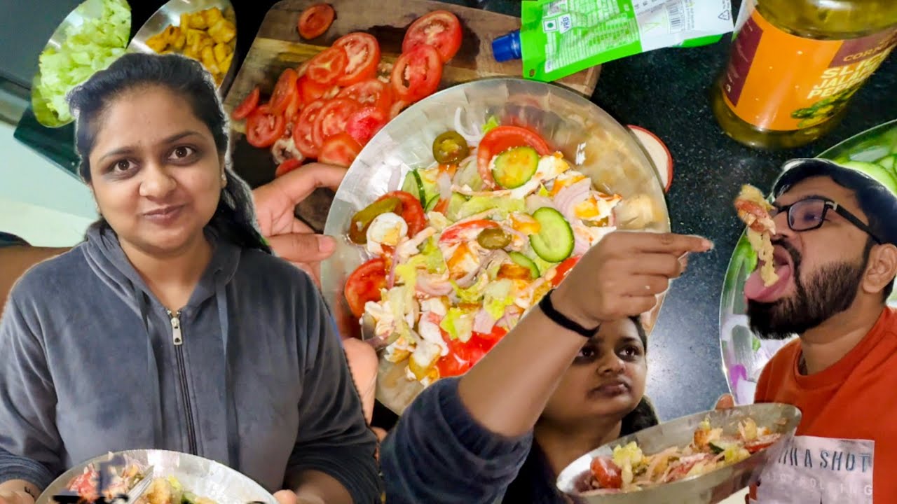 Subway salad Ghar pe banaya ab se bahar ka nahi khilayenge itna pasand aa gaya