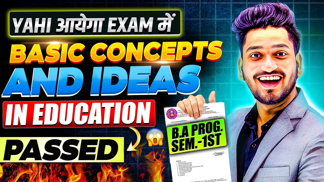 Basic Concepts and Ideas in Education B.A Program Semester 1st Important Question with Answer