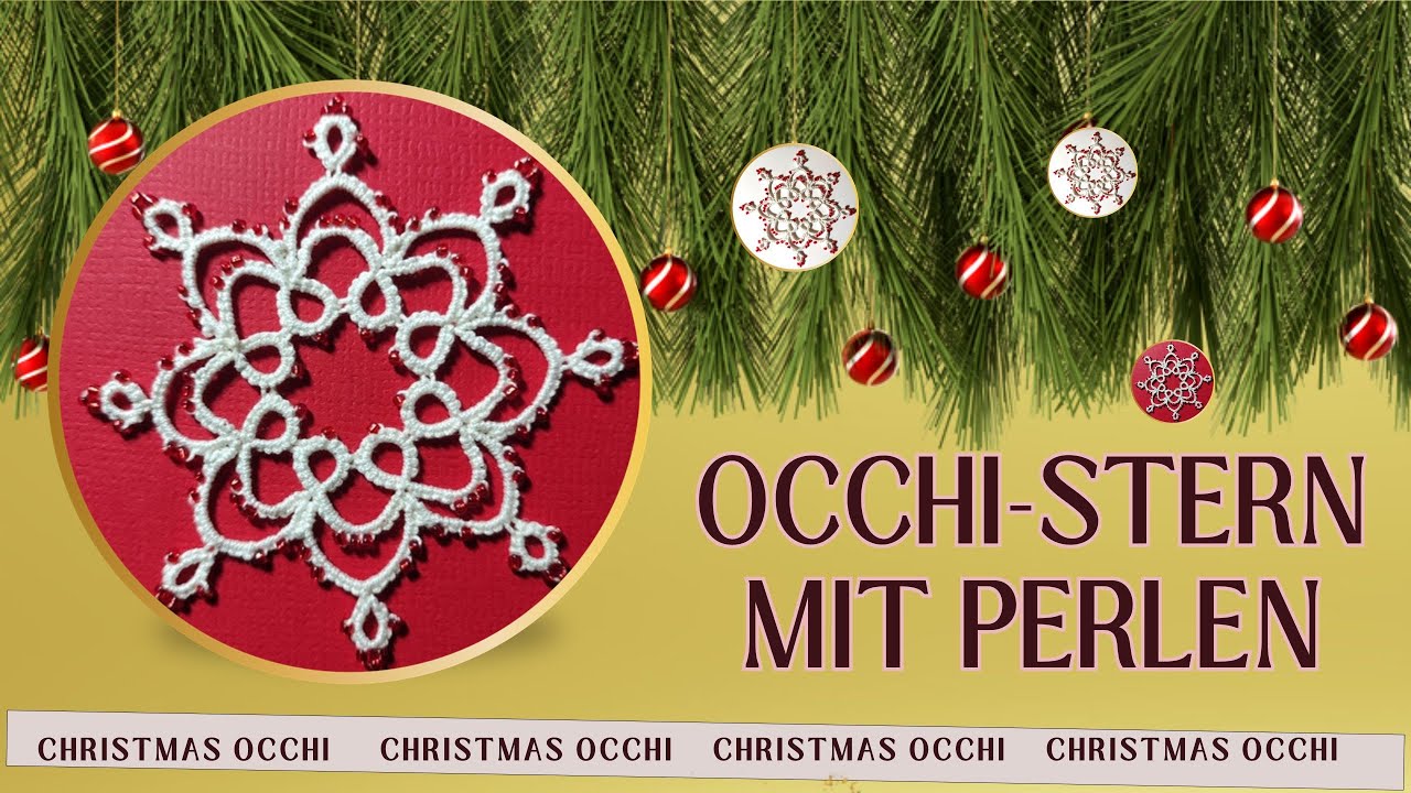 Occhi Weihnachtsstern mit oder ohne Perlen gestalten