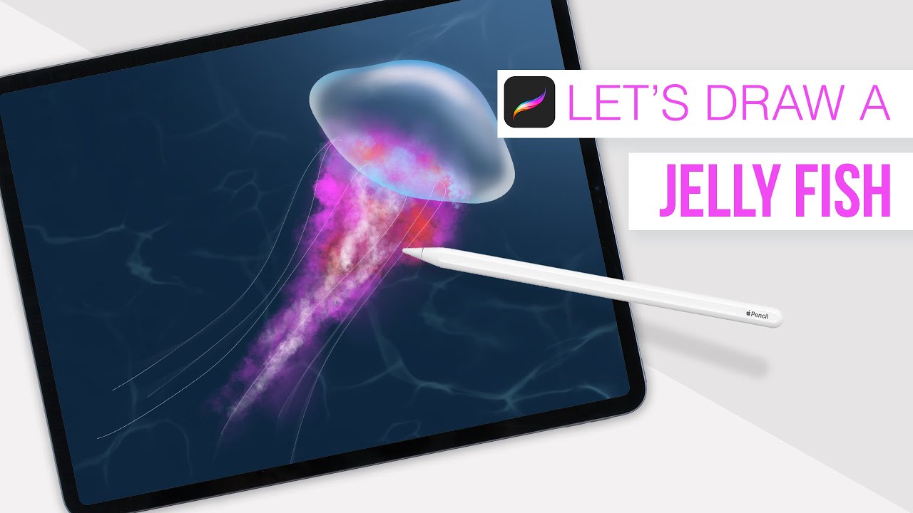 Как нарисовать медузу в Procreate
