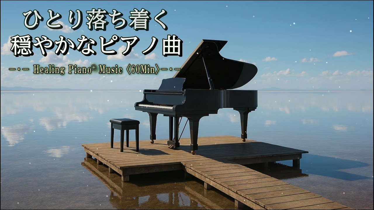 【落ち着く／ピアノBGM⊕】1人でリラックスする穏やかな1時間【睡眠／作業／勉強／読書】【Healing Piano Music】