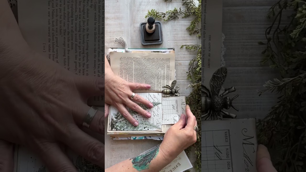 Идеи для страниц журнала с французскими папоротниками #junkjournal #junkjournaling