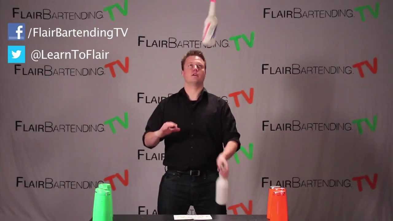 Juggling 3 Bottles: Step 2 (Flair Bartending TV Lesson 100)