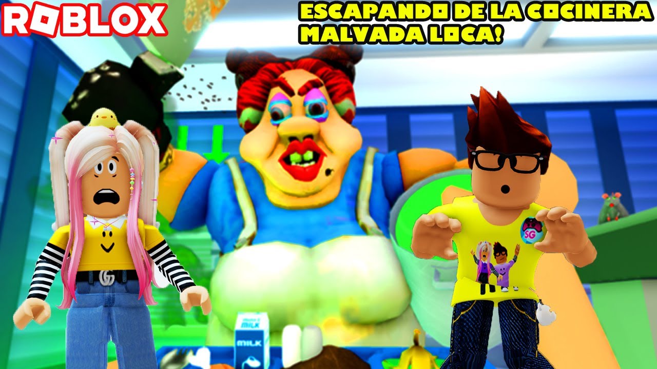 Escapando De La Cocinera Malvada Loca! 😲😮😮