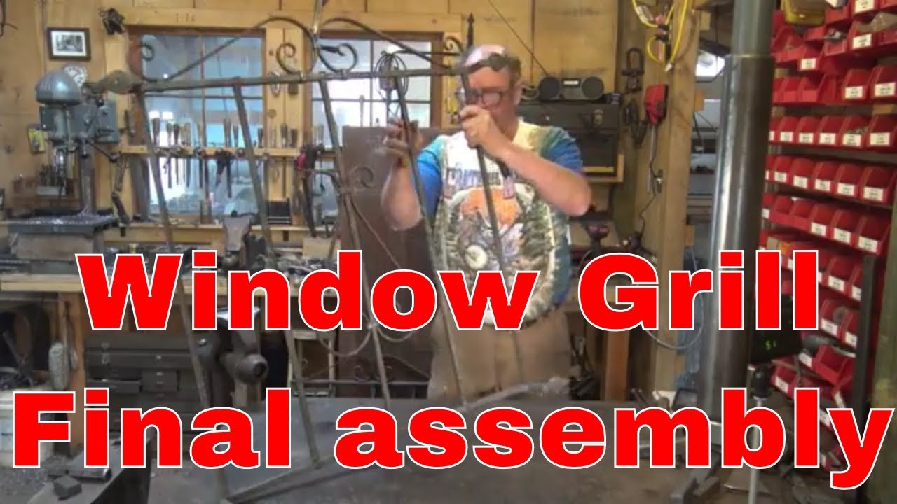 Window grill project final assembly - blacksmithing