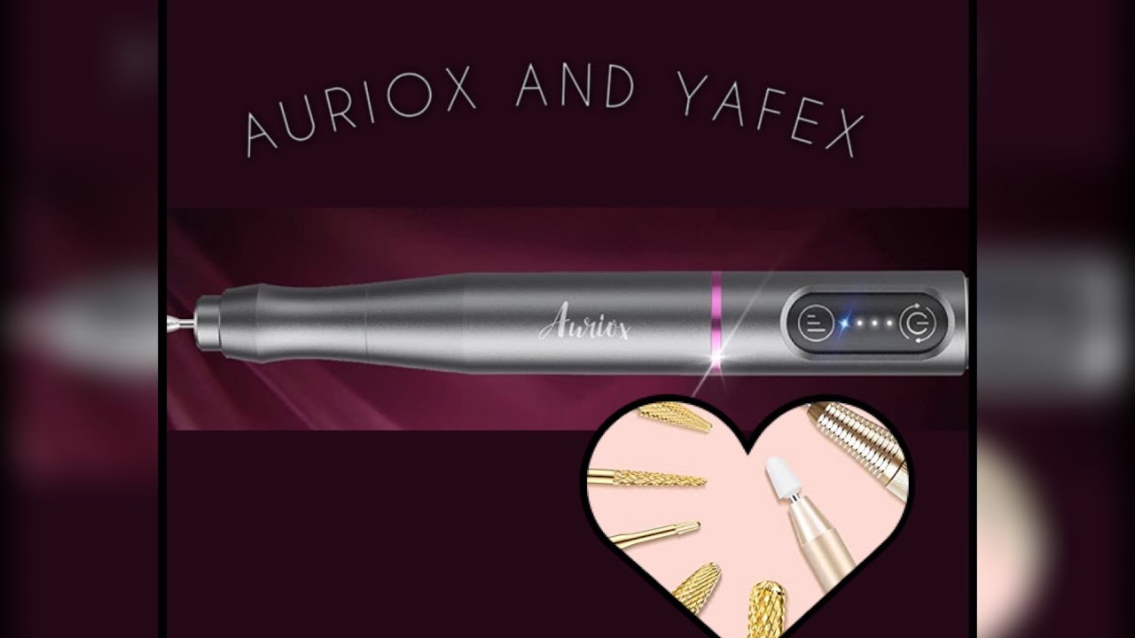 Auriox Cordless Nail Drill and Yafex Carbide Bits
