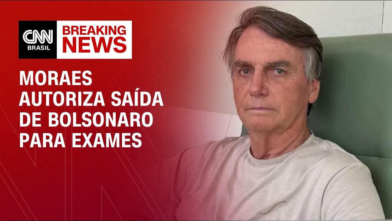 Moraes autoriza ida de Bolsonaro a hospital para fazer exames | LIVE CNN