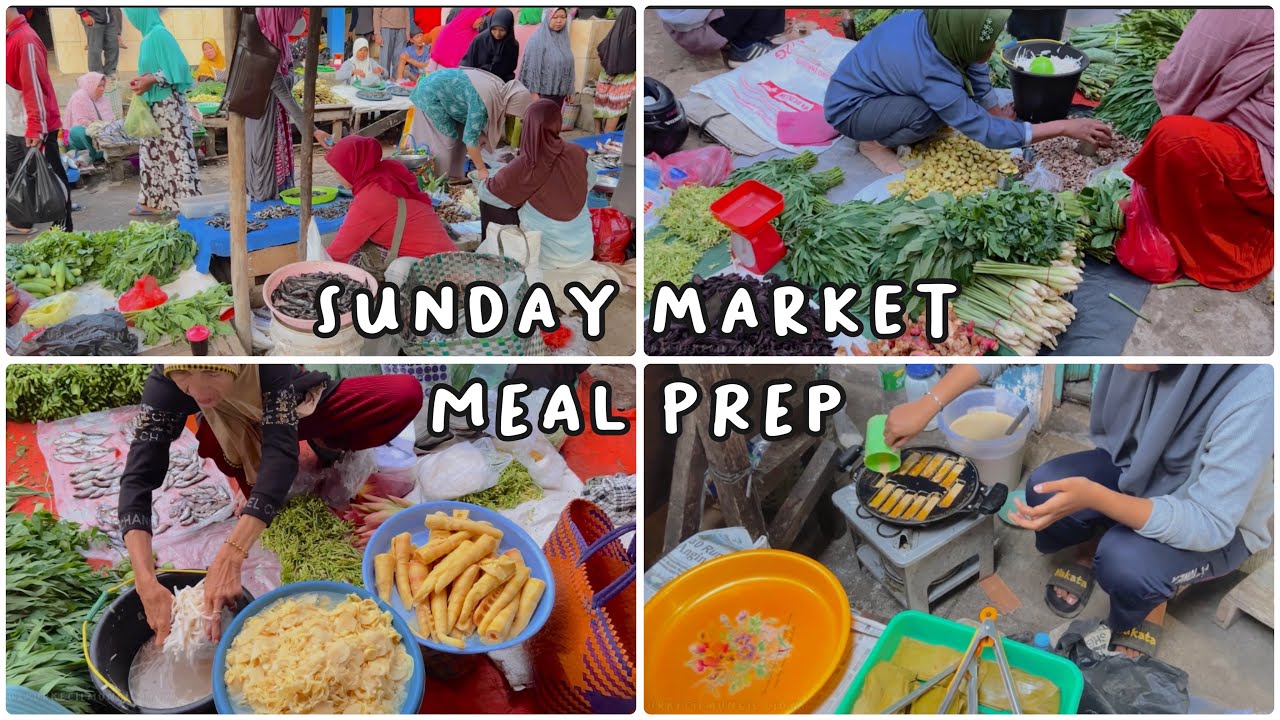 SUASANA PASAR MINGGU PAGI, MEAL PREP, DAILY COOKING, SUNDAY MARKET SEGER SEGER BANGET