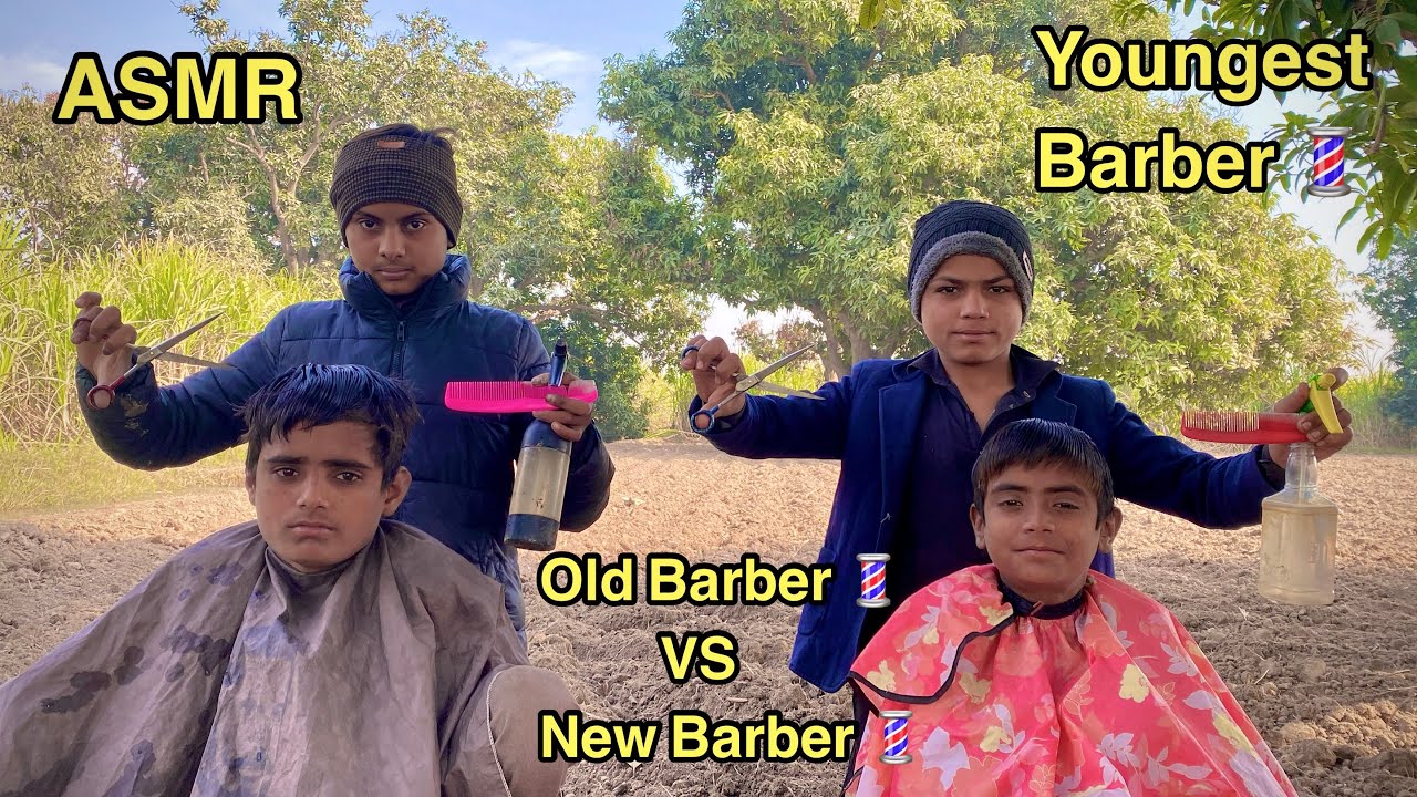 ASMR  old barber 💈VS new💈youngest Barber 💈 In the world 🌍 fast haircut | Old Barber💈VS New Barber💈 