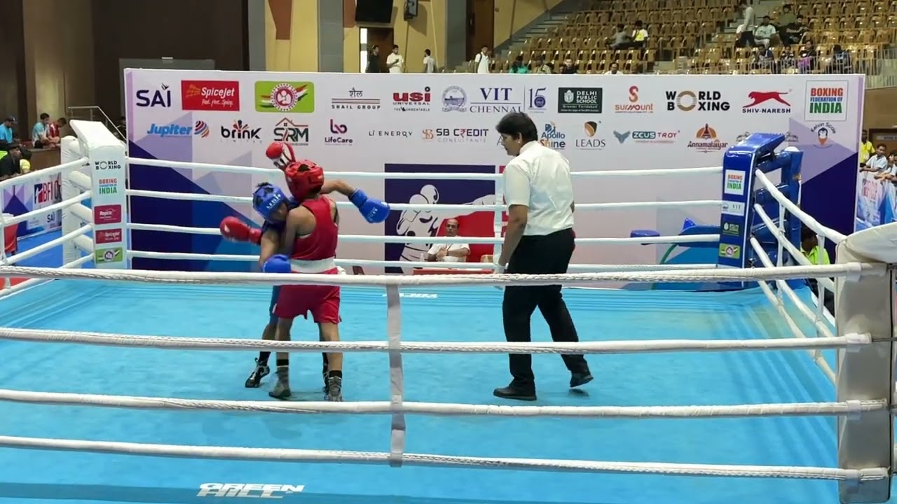 BFI cup 2025 || Nivedita karki 48kg (blue) || #boxer #boxing #fight #chennai 