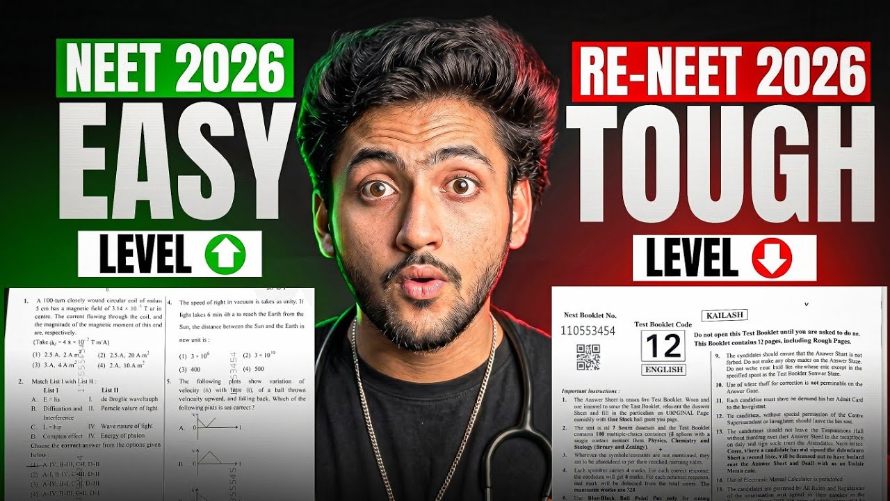 RE-NEET 2026 Easy or Difficult? Complete Analysis & Strategy 🚨🔥