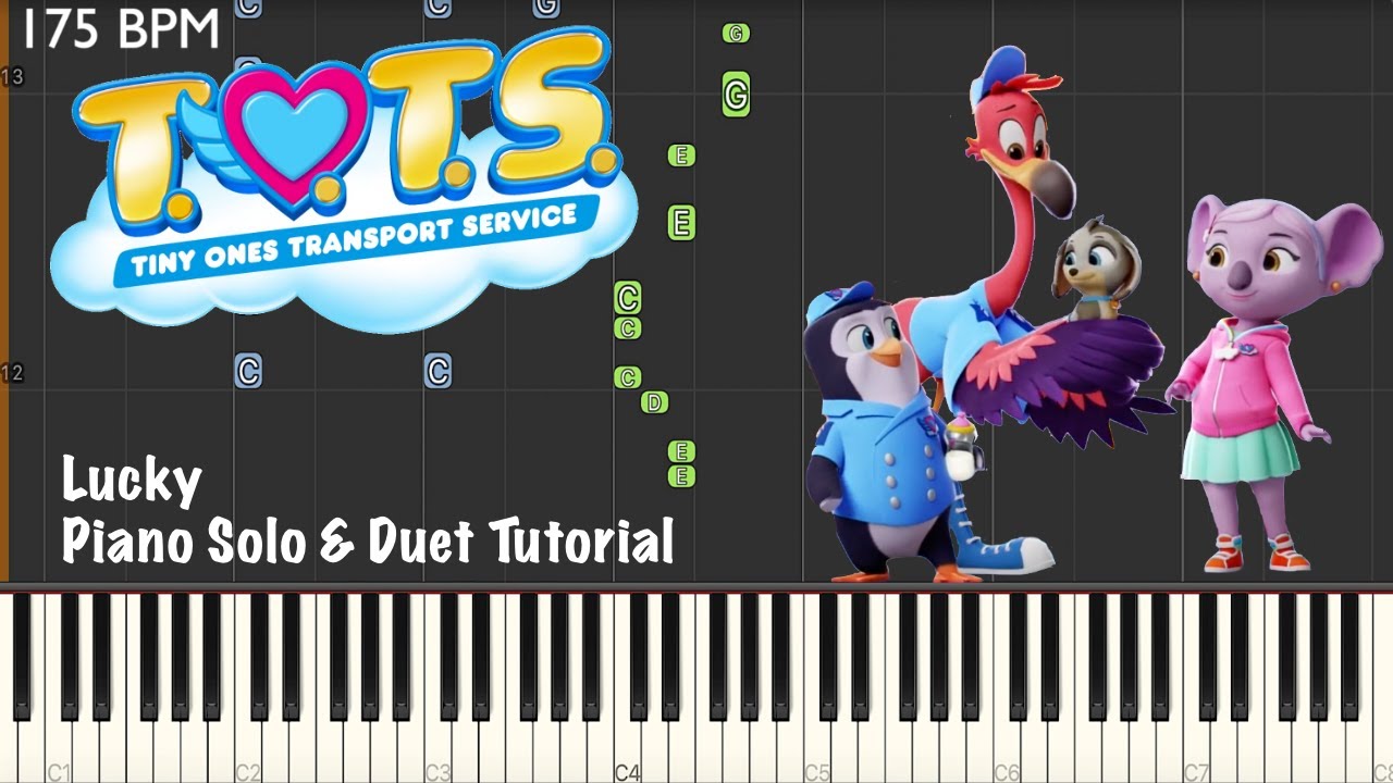 Disney Junior's T.O.T.S. ~ Lucky ~ Piano Solo & Duet Tutorial