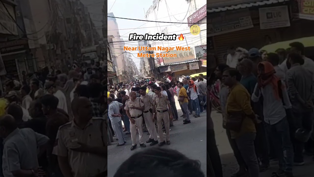 Fire incident Uttam Nagar West Metro Station #uttamnagar #delhi #westdelhi #delhincr #yedelhihaiboss