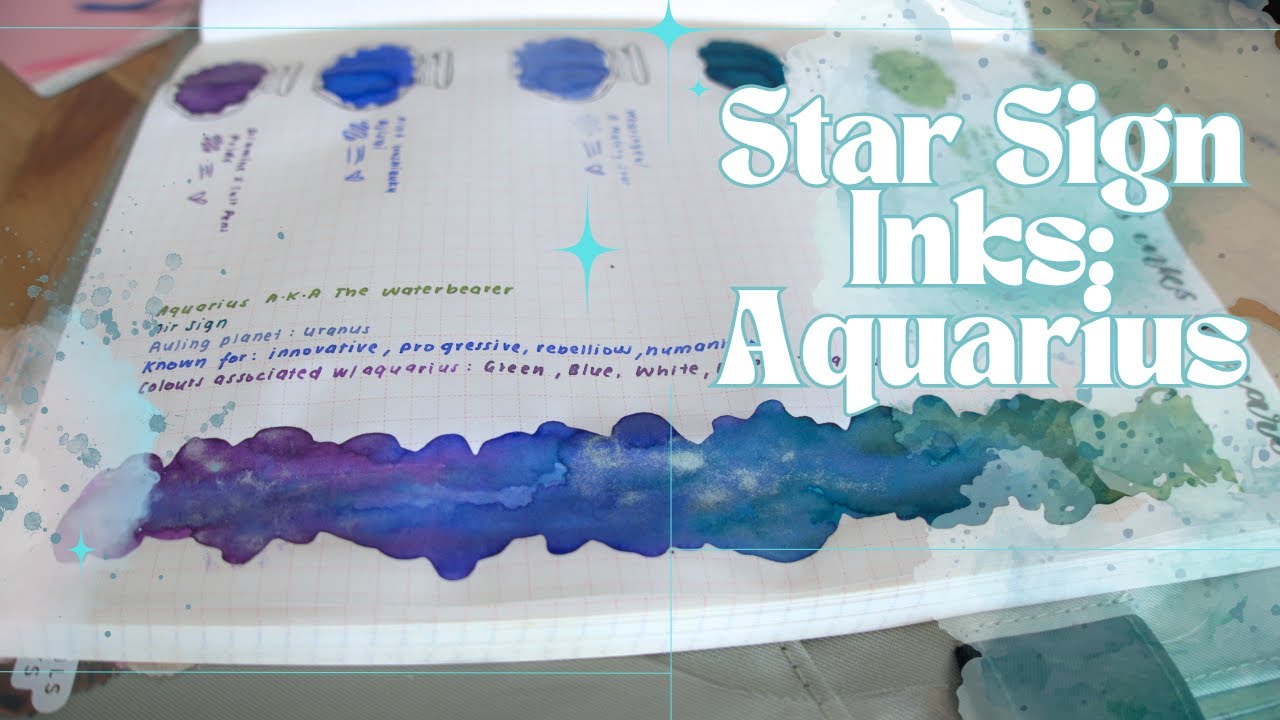 Zodiac Ink Swatches Episode 1: Aquarius Season