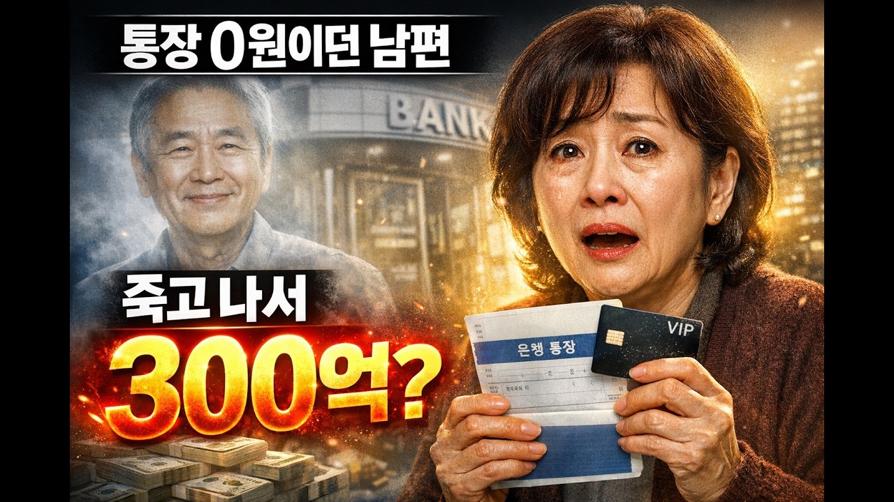 통장 잔고 0원이던 남편… 장례식 다음날 300억이 발견됐습니다