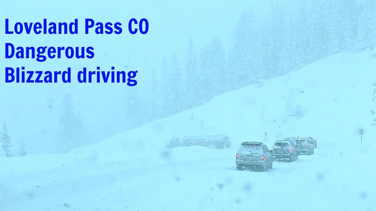 Most dangerous Blizzard driving Loveland Pass CO Blizzard conditions Cars stuck in the snow