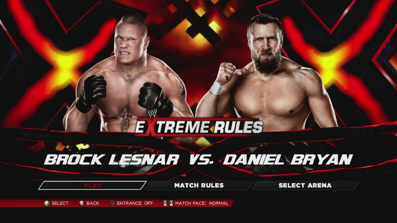 Brock Lesnar vs. Daniel Bryan in WWE 2K14
