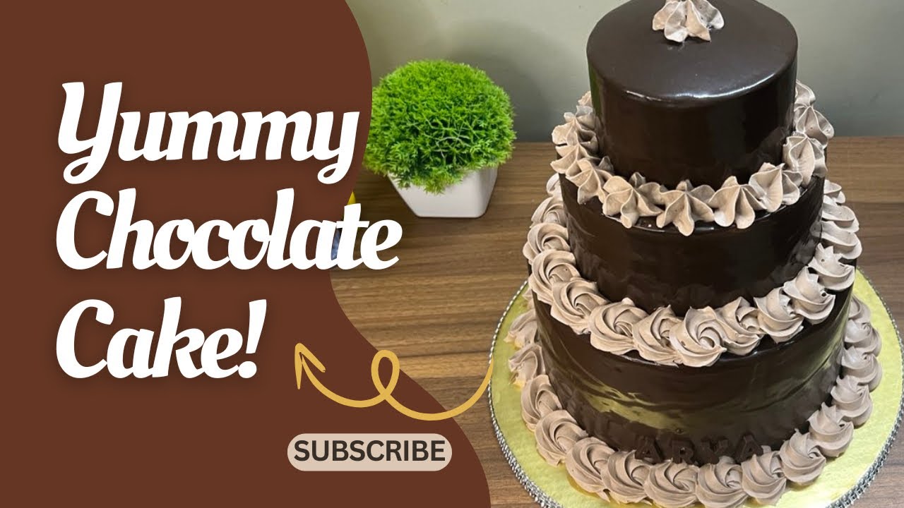 Super Easy 3-Tier Eggless Chocolate Cake I No Oven Needed 😍 Quick Recipe!