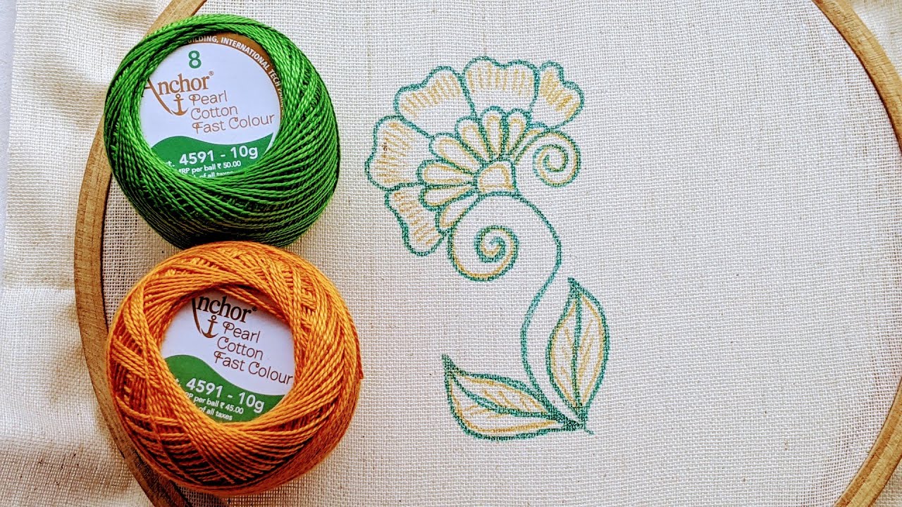 VERY EASY AND BEAUTIFUL FLOWER HAND EMBROIDERY DESIGN FOR BEGINNERS #embroiderypatterns