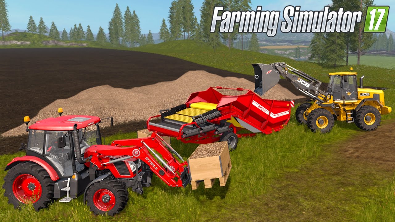 Farming Simulator 17 - Grimme RH 24-60 Pallet Packer (Zetor Proxima Power 120 & JCB 435s)