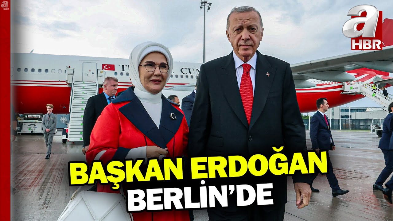 Başkan Erdoğan Berlin'de! Türkiye-Hollanda maçını tribünden takip edecek | A Haber
